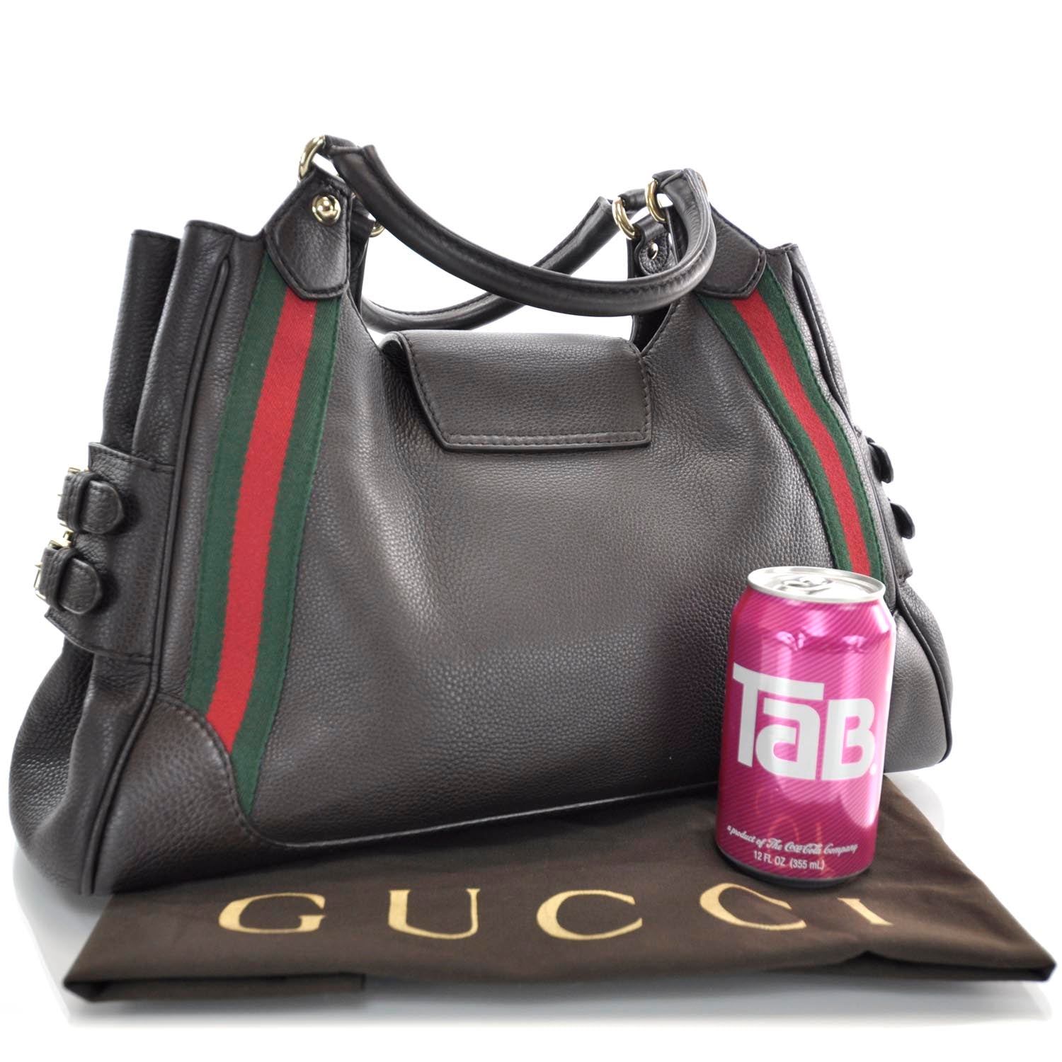 Gucci Calfskin Medium Heritage Shoulder Bag Brown 3 of 10