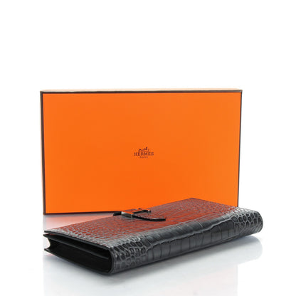 Hermes Matte Alligator Bearn Wallet Graphite 4 of 8