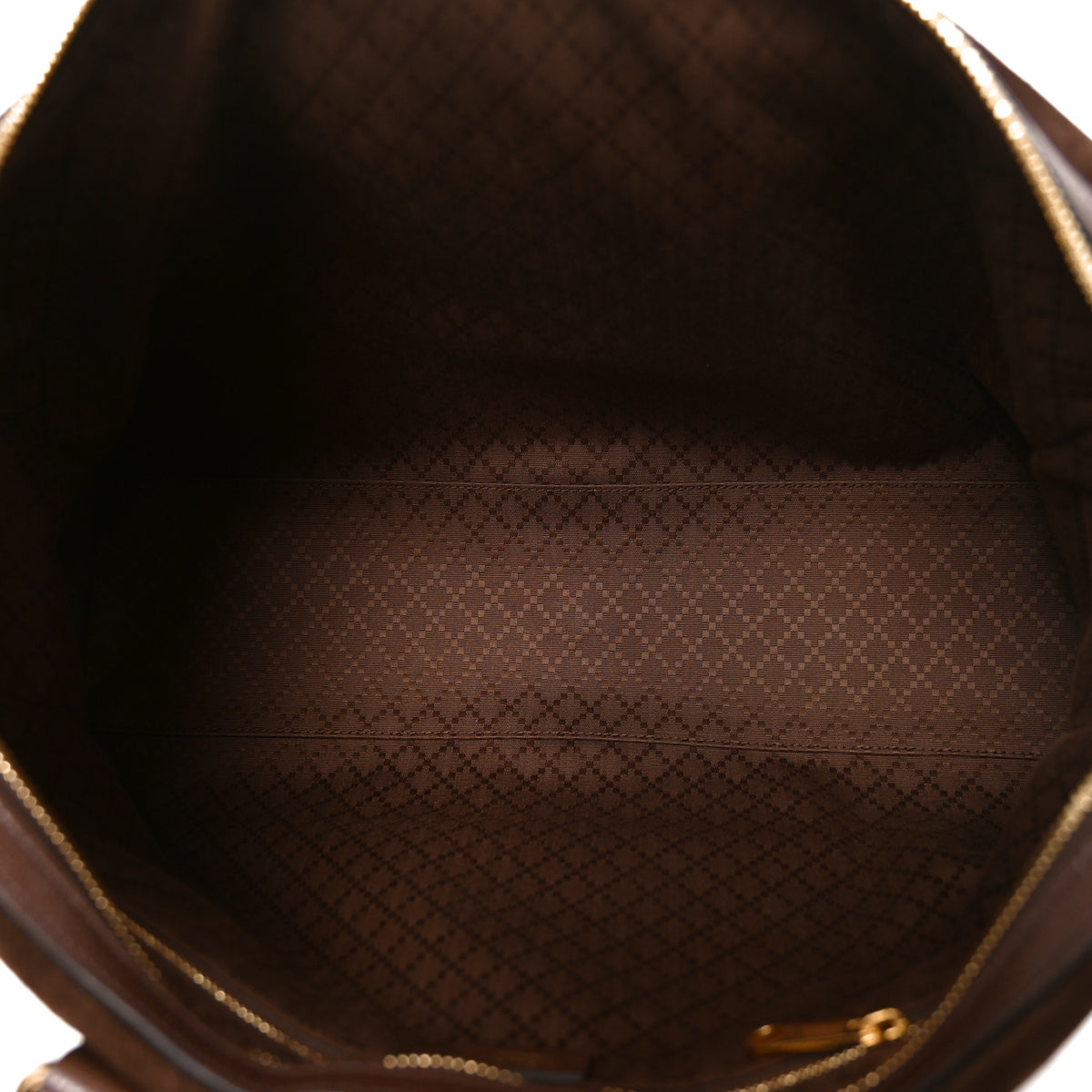Suede Web Large Borsetto Boston Dark Brown