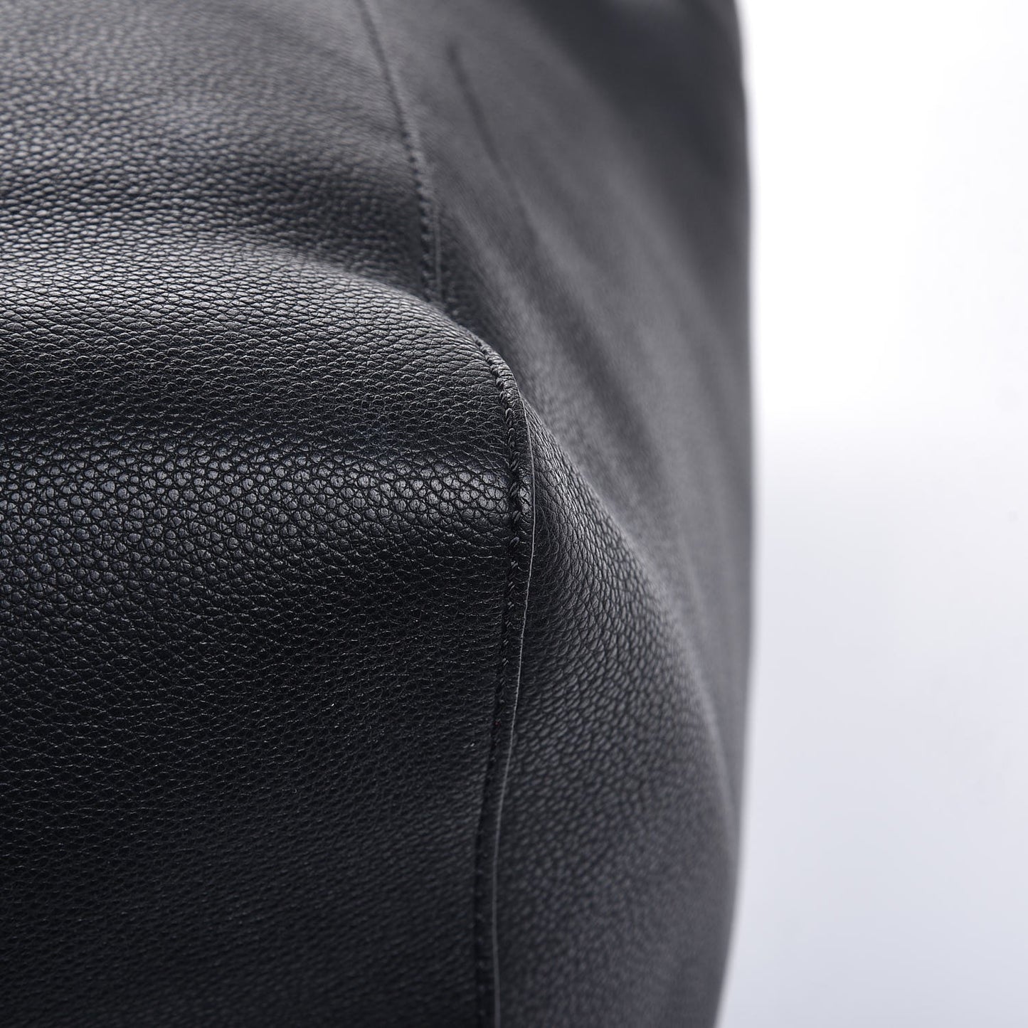 Grainy Calfskin Large Bonded Tote Black