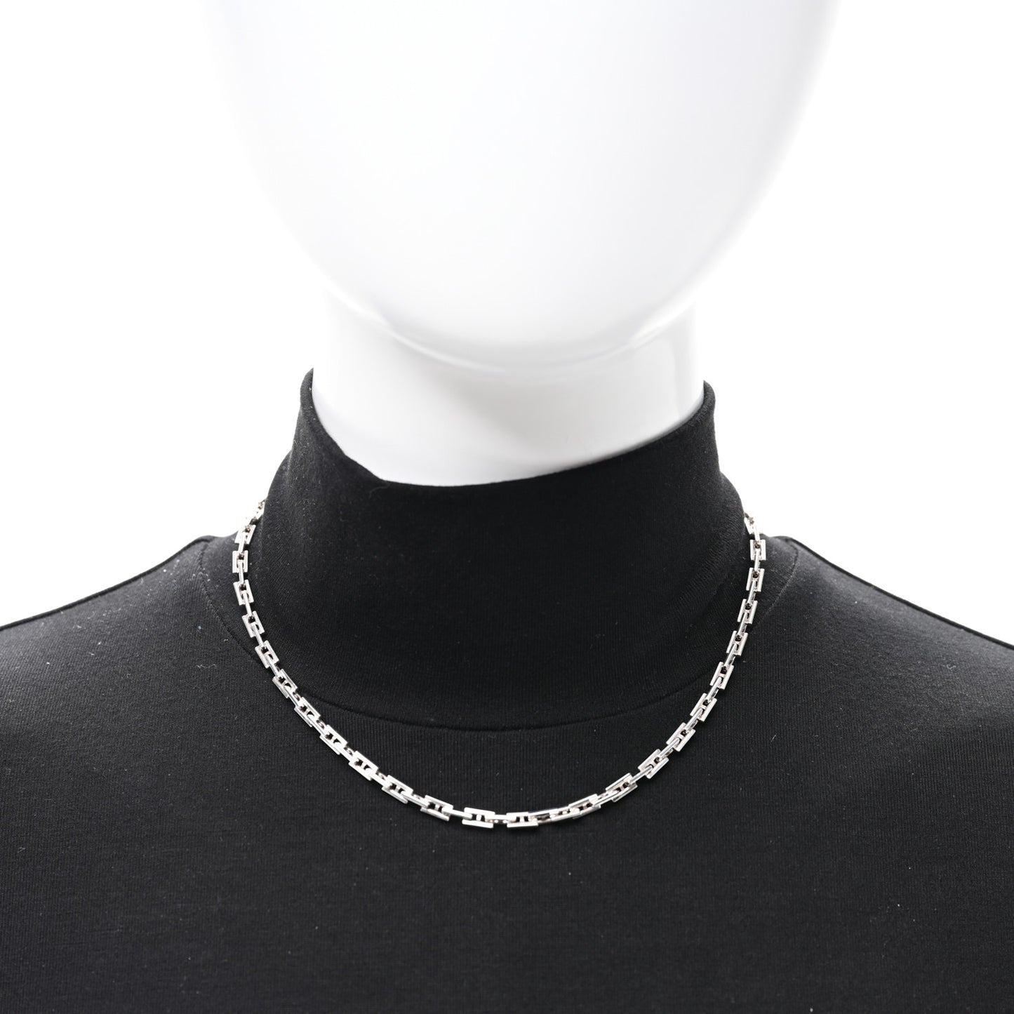 Sterling Silver H Logo Hercules Link Necklace