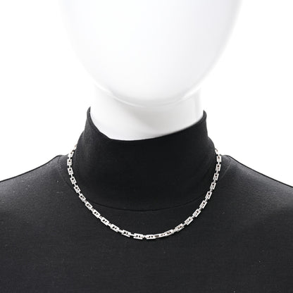 Hermes Sterling Silver H Logo Hercules Link Necklace 2 of 4