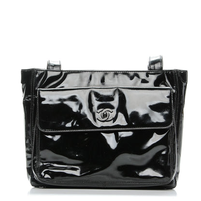 Chanel Patent CC Flap Tote Black 1 of 12