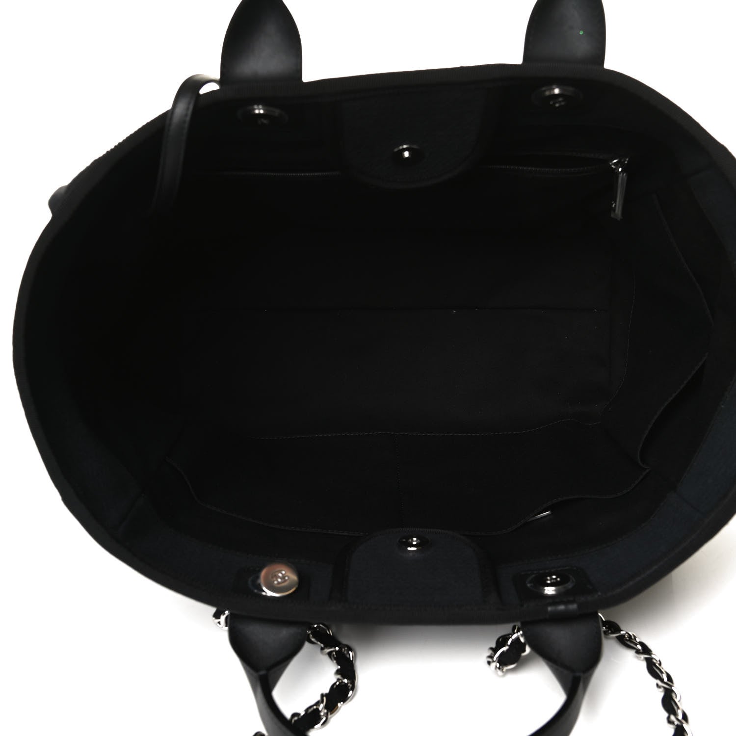 Chanel Mixed Fibers Large Deauville Tote Black 5 of 14