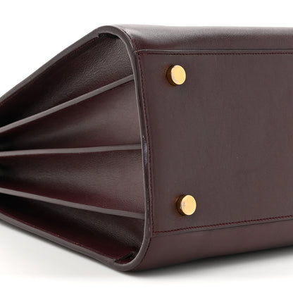 Saint Laurent Calfskin Small Sac De Jour Bordeaux 12 of 19