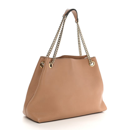 Gucci Pebbled Calfskin Medium Soho Chain Shoulder Bag Camelia 3 of 11