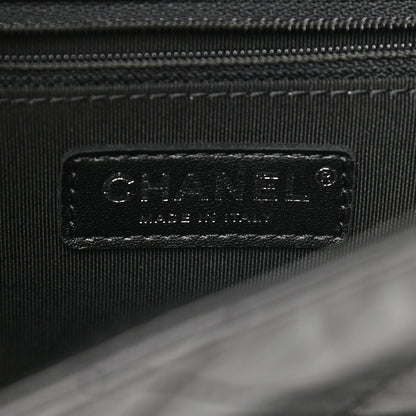 Chanel Crumpled Calfskin Medium Chain All Over Flap Black 7 of 9