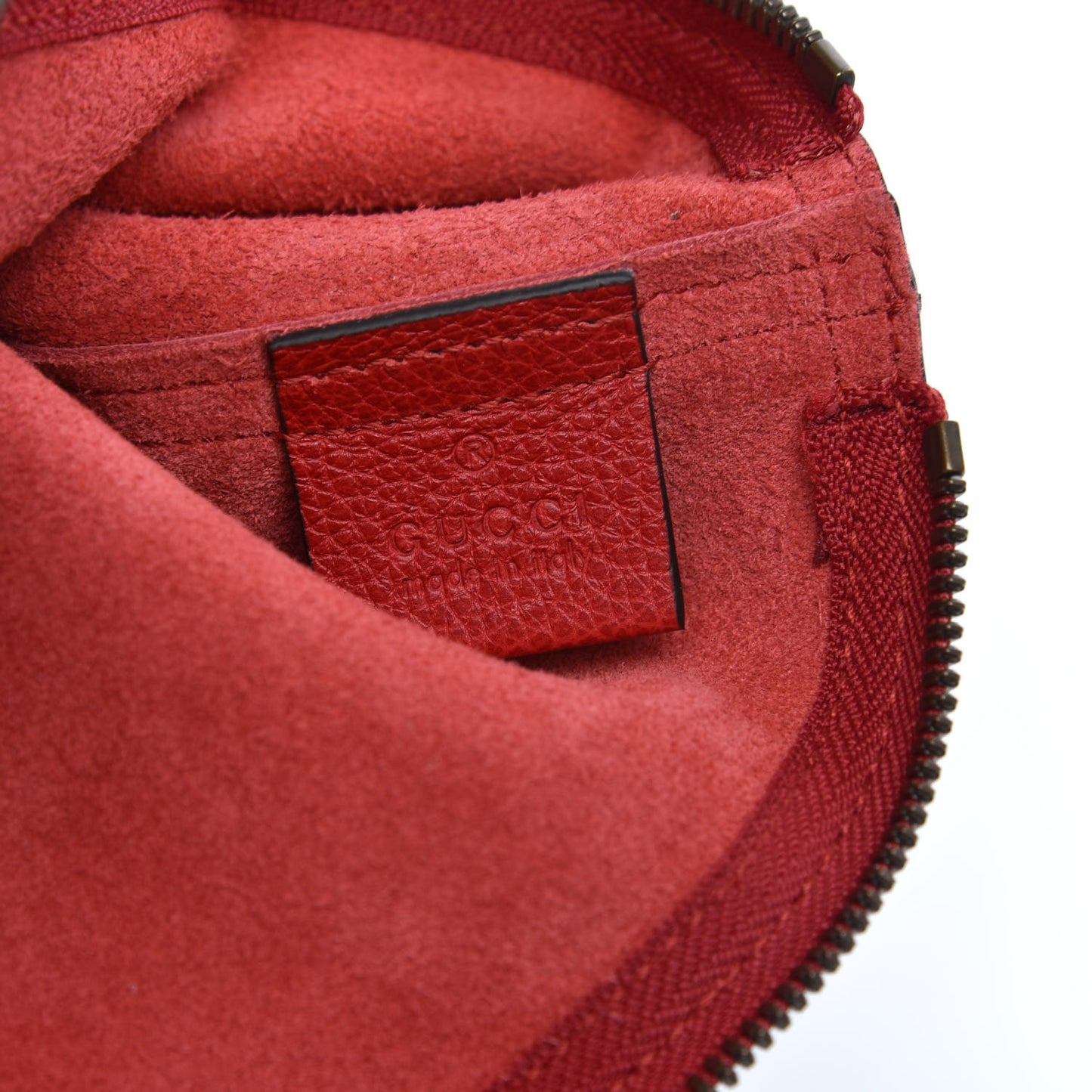 Pebbled Calfskin Medium Logo Portfolio Clutch Hibiscus Red