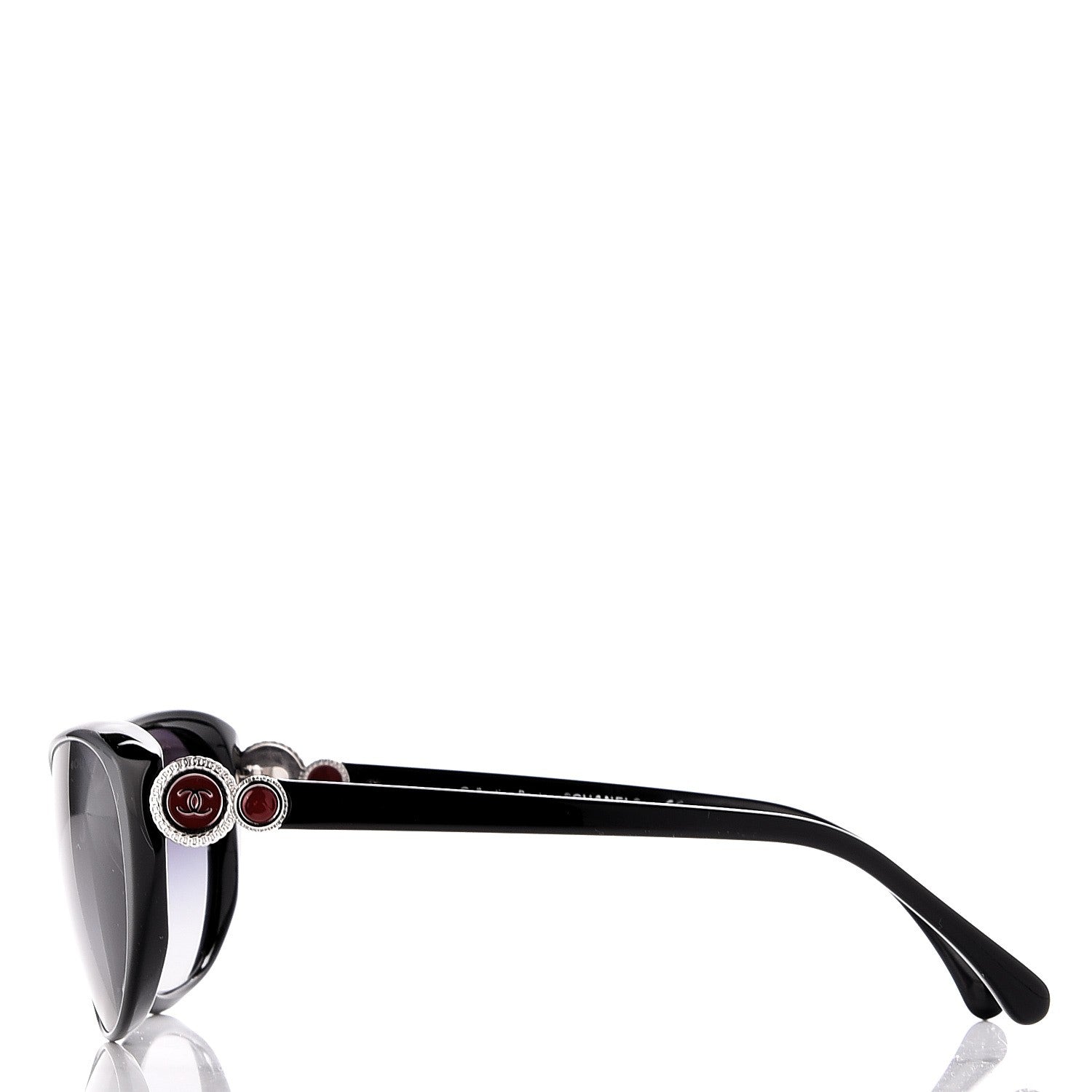 Chanel Acetate Collection Bouton Cat Eye Sunglasses 5190 Black