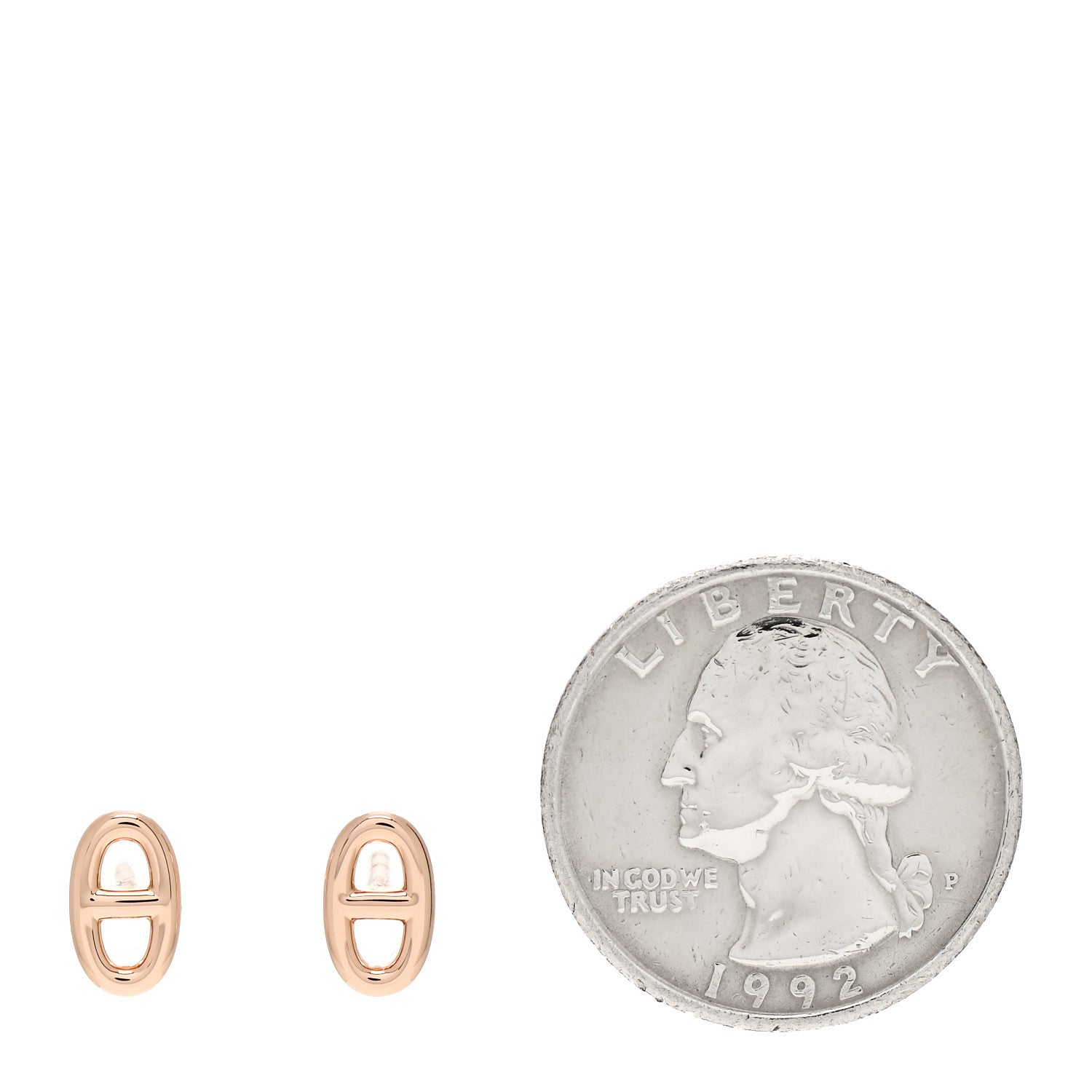 Hermes 18K Rose Gold TPM Farandole Stud Earrings 2 of 5