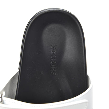 Hermes Calfskin Womens Chypre Sandals 36 White 5 of 7