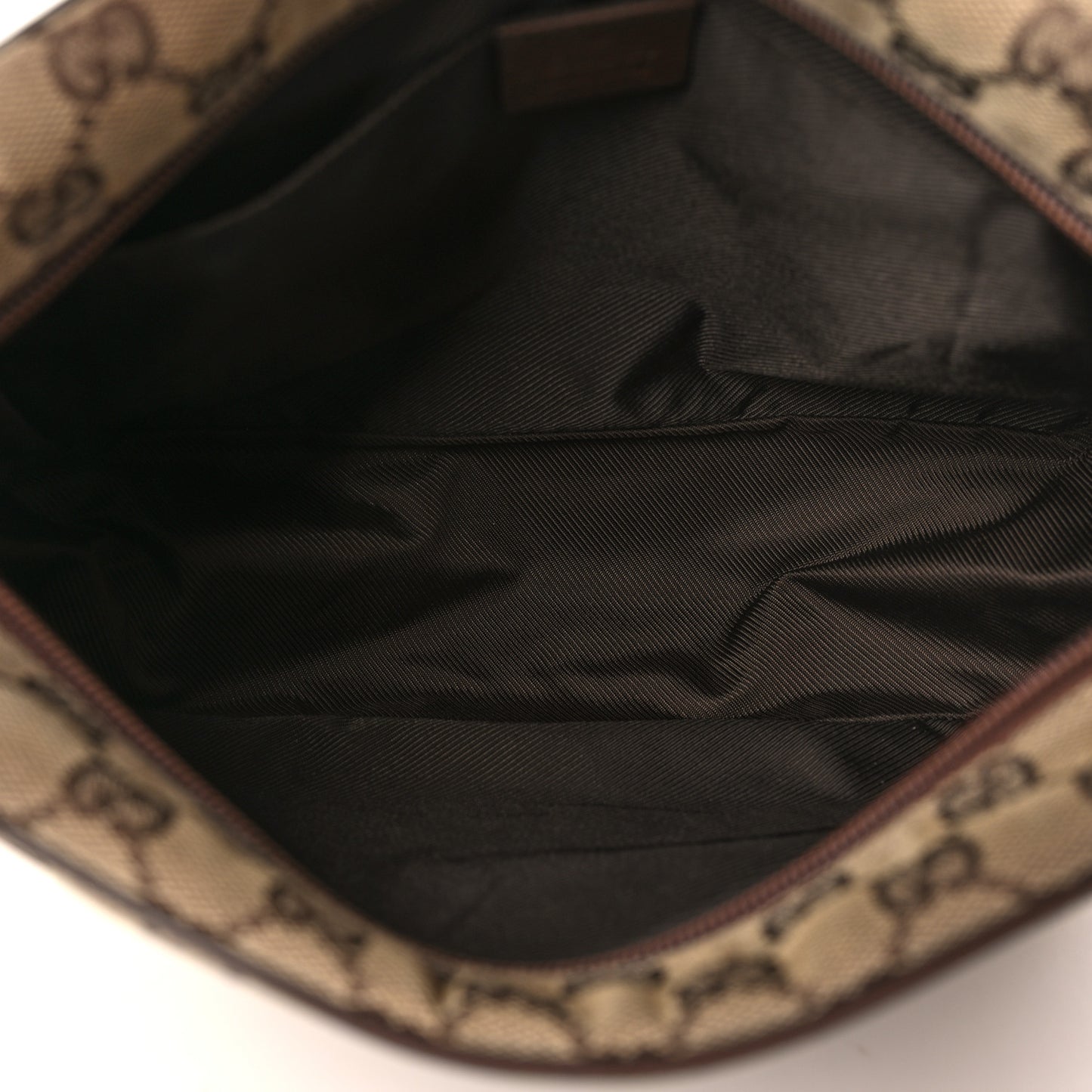 Monogram Flap Pocket Messenger Bag Beige Dark Brown