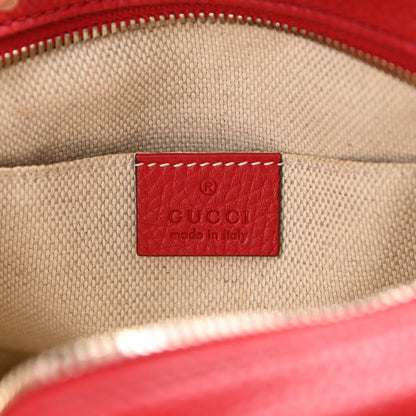 Gucci Pebbled Calfskin Small Soho Disco Bag Tabasco Red 6 of 10