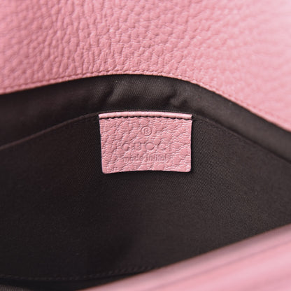 Gucci Pebbled Calfskin Bamboo Chain Bag Pink 6 of 12
