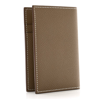 Hermes Epsom MC2 Euclide Card Holder Case Etoupe 3 of 8