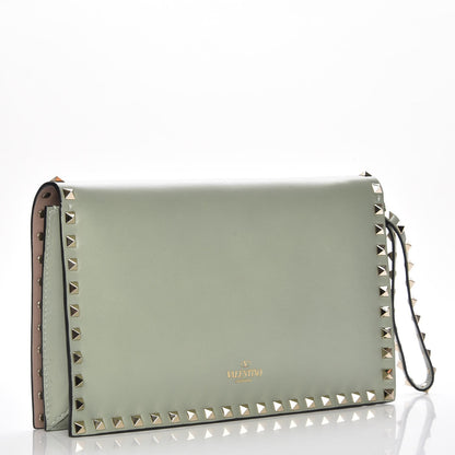 Valentino Garavani Nappa Rockstud Wristlet Clutch Green Tea Sorbet 3 of 7