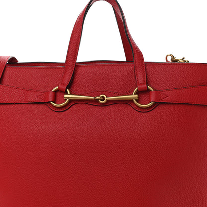 Gucci Textured Calfskin Large Bright Bit Tote Red 9 of 13