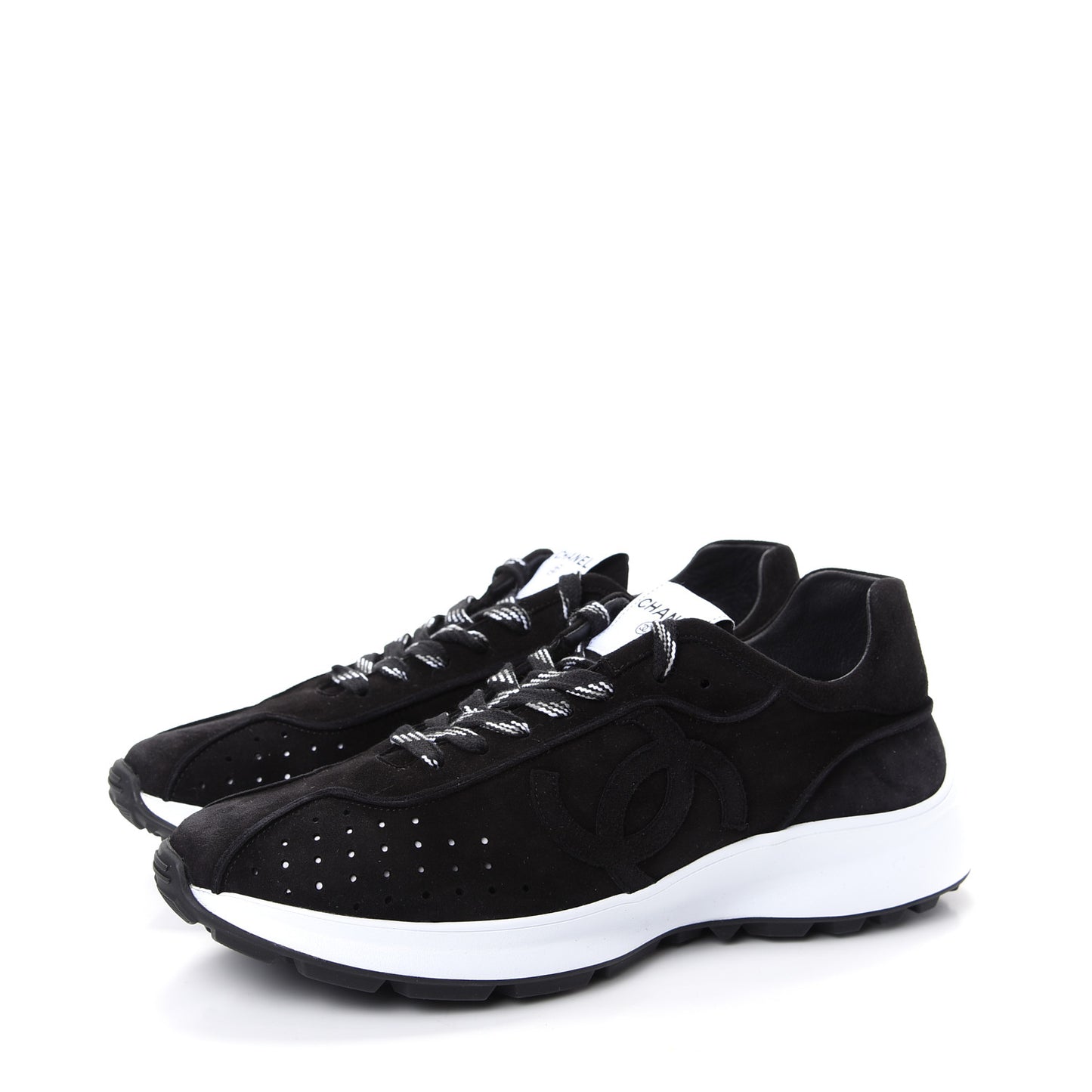 Suede Goatskin CC Sneakers 41 Black