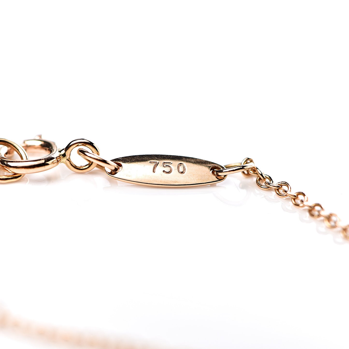 18K Rose Gold Diamond .15ctw Elsa Peretti Diamonds by the Yard Station Bracelet