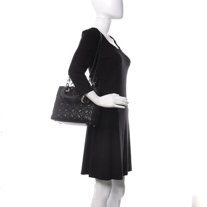 Christian Dior Lambskin Cannage Medium Whipstitch Lady Dior Black 2 of 9