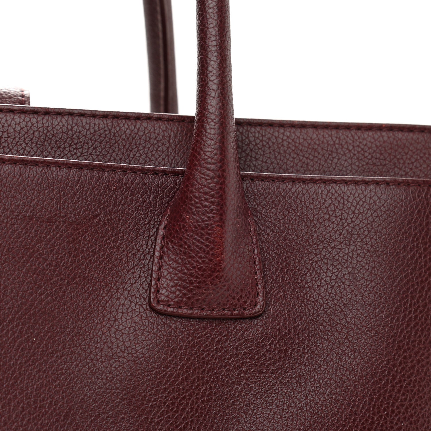 Chanel Calfskin Cerf Executive Shopper Tote Burgundy 13 of 13