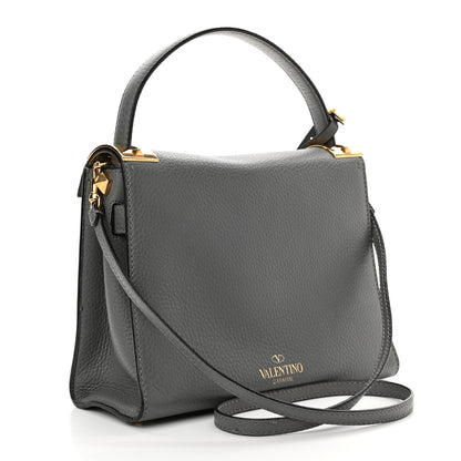 Valentino Garavani Grained Calfskin Small My Rockstud Frame Bag Gray 3 of 12