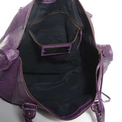 Balenciaga Agneau Classic Hardware Work Raisin 4 of 8