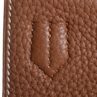 Hermes Taurillon Clemence Jypsiere 28 Gold 18 of 19