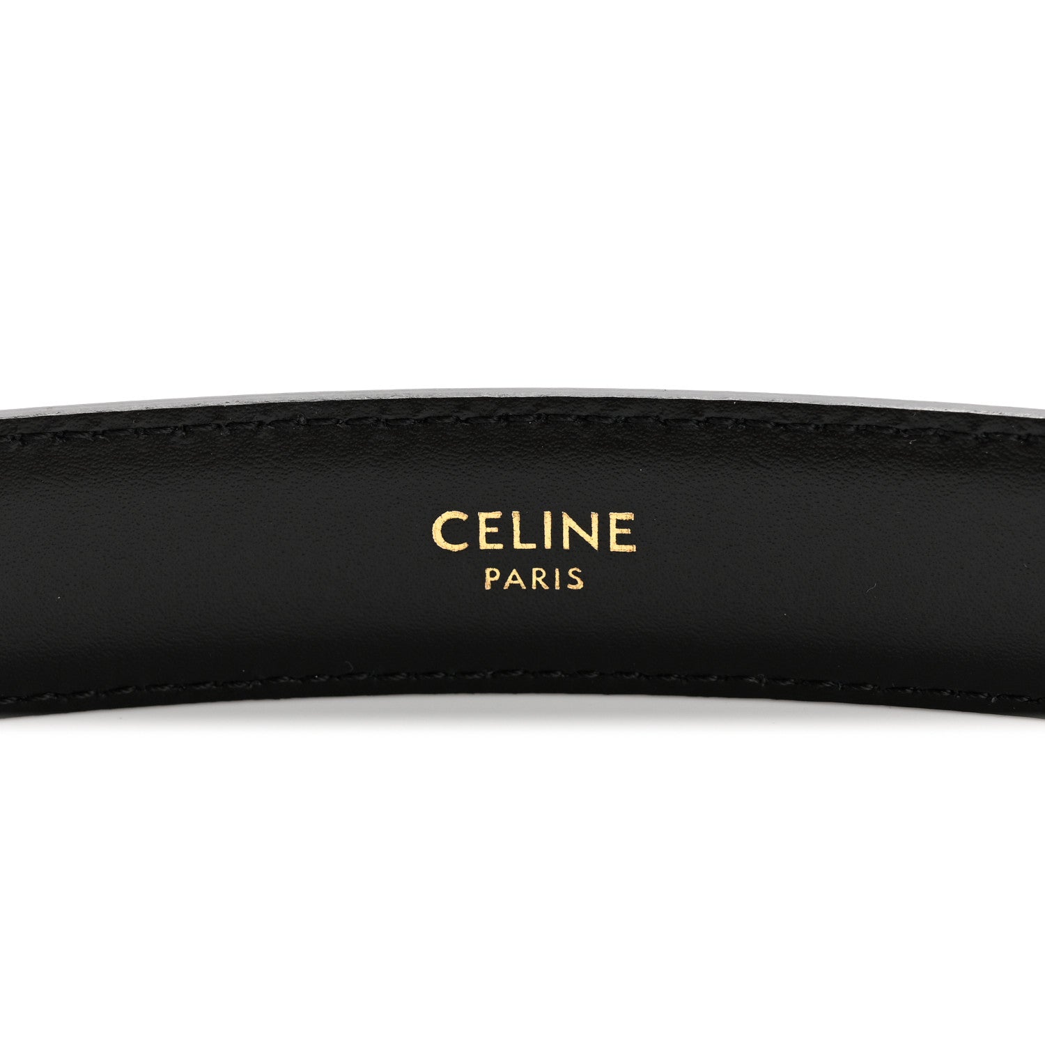 Celine Box Calfskin Medium 25mm Triomphe Belt 85 34 Black 1741848