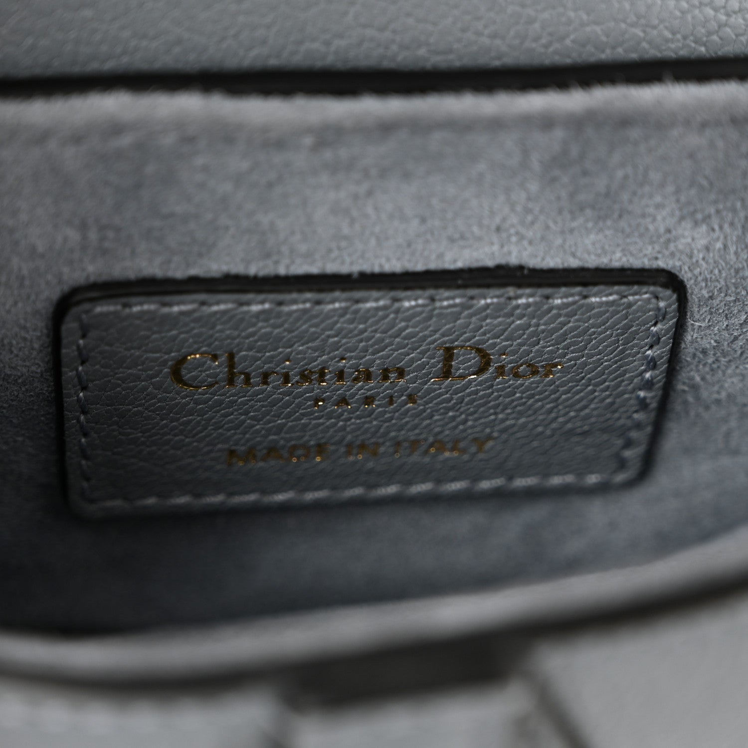 Christian Dior Goatskin Micro Saddle Bag With Strap Cloud Blue 6 of 11