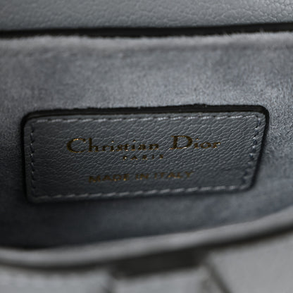 Christian Dior Goatskin Micro Saddle Bag With Strap Cloud Blue 6 of 11