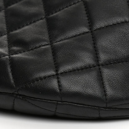 Chanel Lambskin Pearl Quilted CC Belt Bag Black 18 of 21