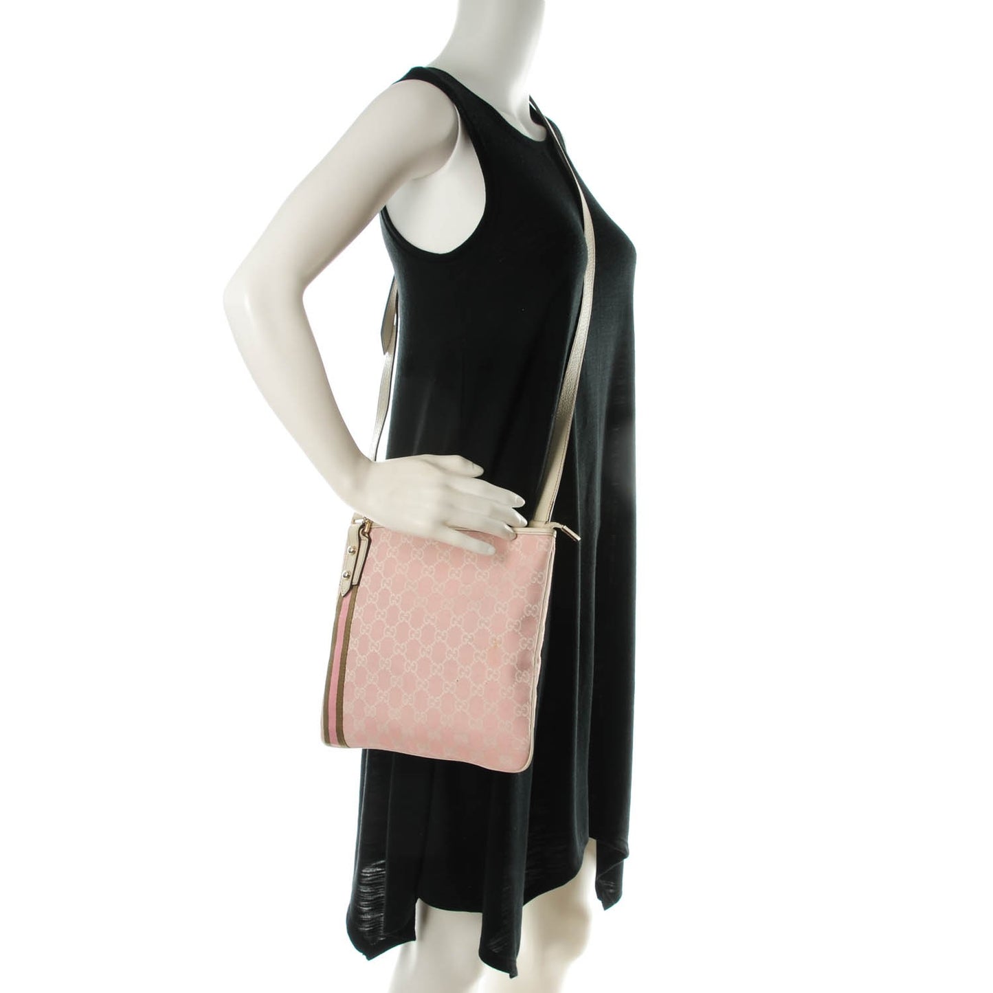 Monogram Web Jolicoeur Charms Messenger Pink