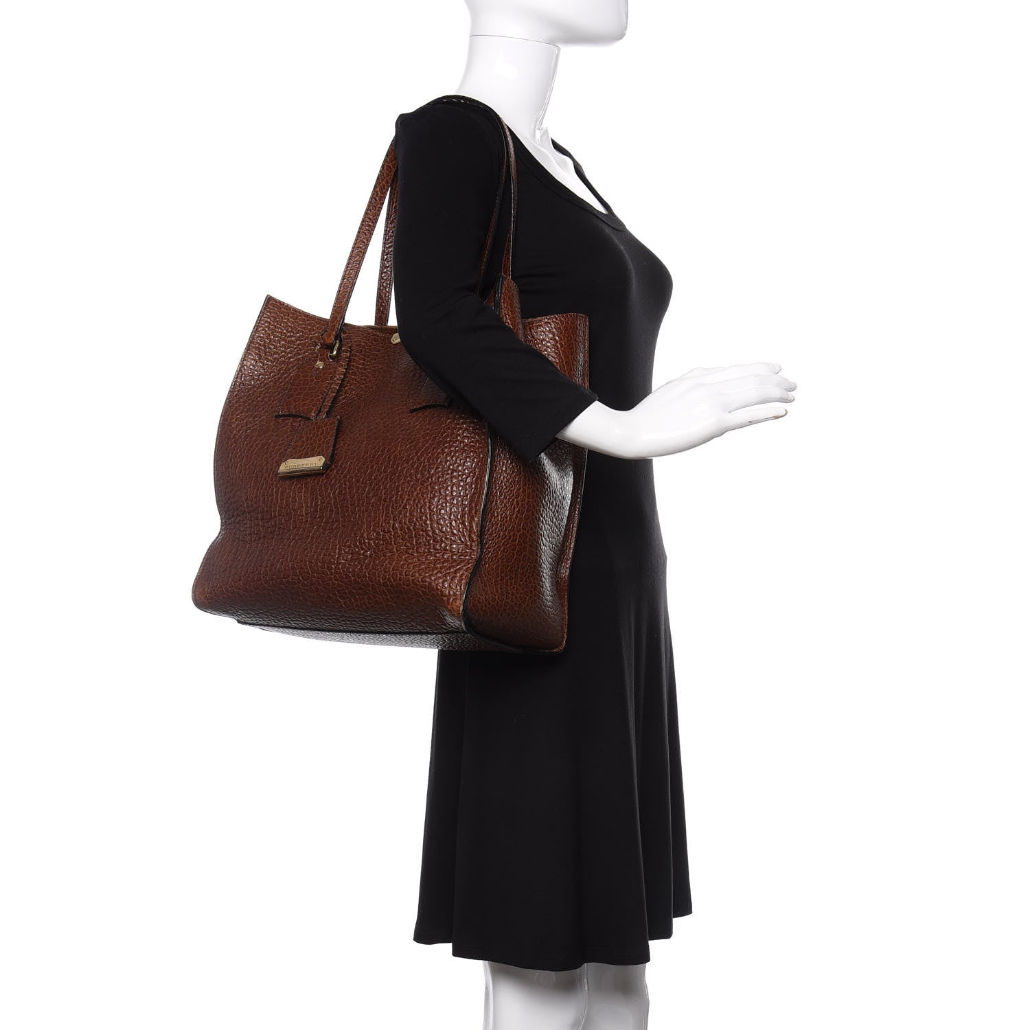 Burberry Heritage Grain Medium Woodbury Tote Brown 2 of 8