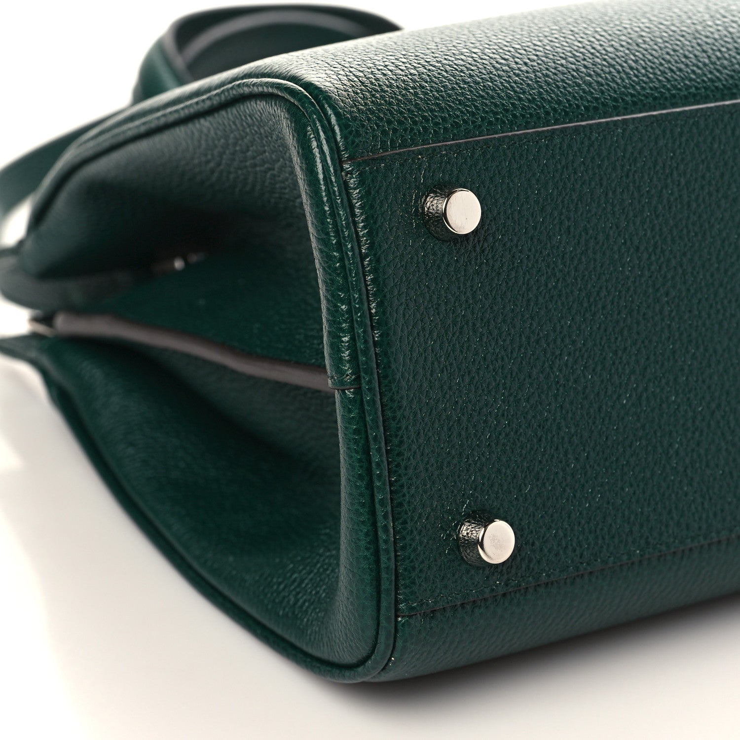 Gucci Grainy Calfskin Small Zumi Top Handle Bag Vintage Green 8 of 9