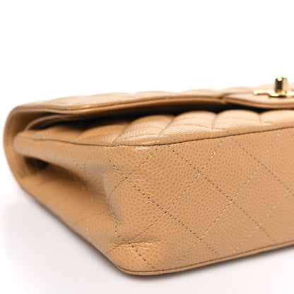 Chanel Caviar Quilted Medium Double Flap Beige 9 of 10