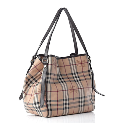 Burberry Haymarket Check Small Canterbury Tote Chocolate 3 of 17