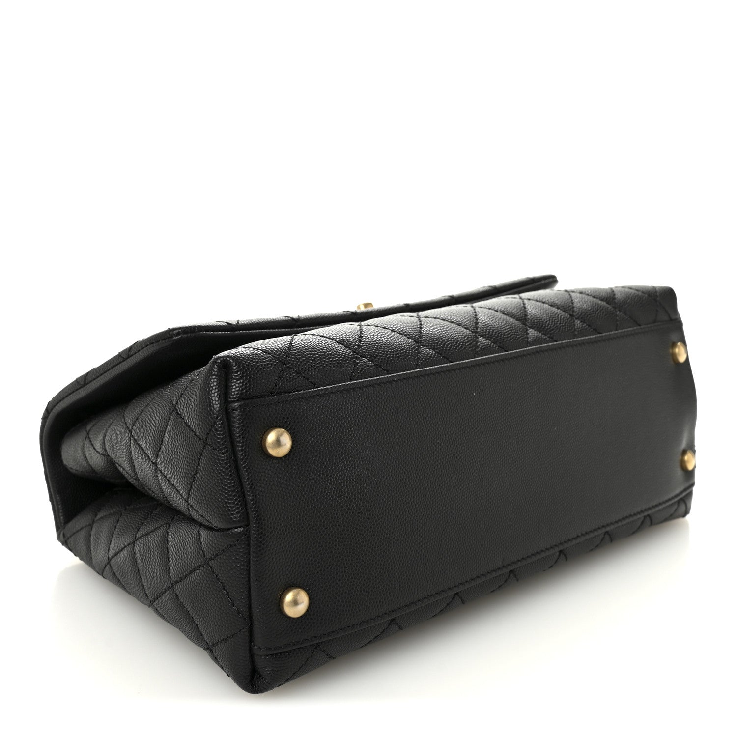 Chanel Caviar Lizard Quilted Small Coco Handle Flap Black 4 of 11