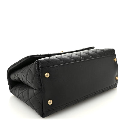 Chanel Caviar Lizard Quilted Small Coco Handle Flap Black 4 of 11
