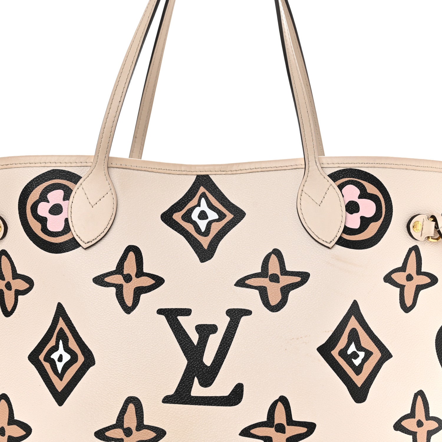 Louis Vuitton Monogram Giant Wild at Heart Neverfull MM Creme 7 of 11
