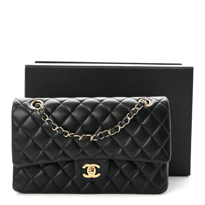 Chanel Lambskin Quilted Medium Double Flap Black 11 of 11