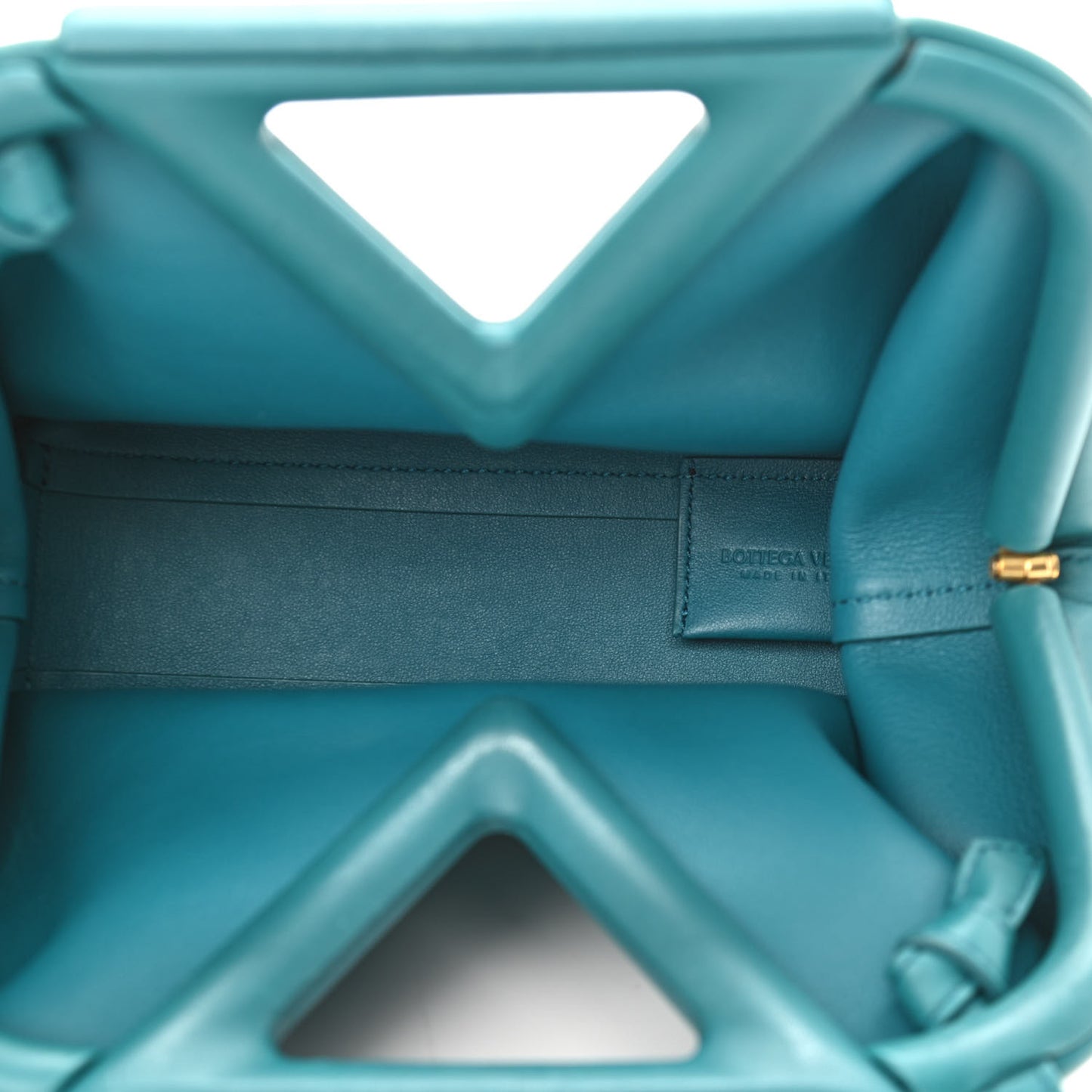 Calfskin Small The Point Triangle Bag Mallard