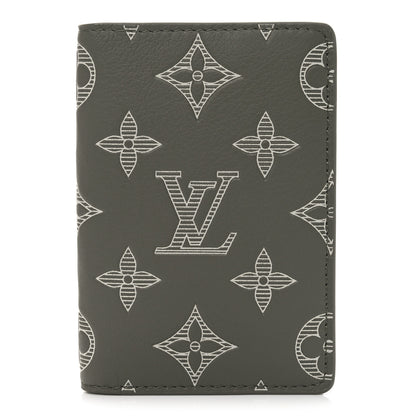 Louis Vuitton Calfskin Monogram Shadow Pocket Organizer Olive Green 1 of 6