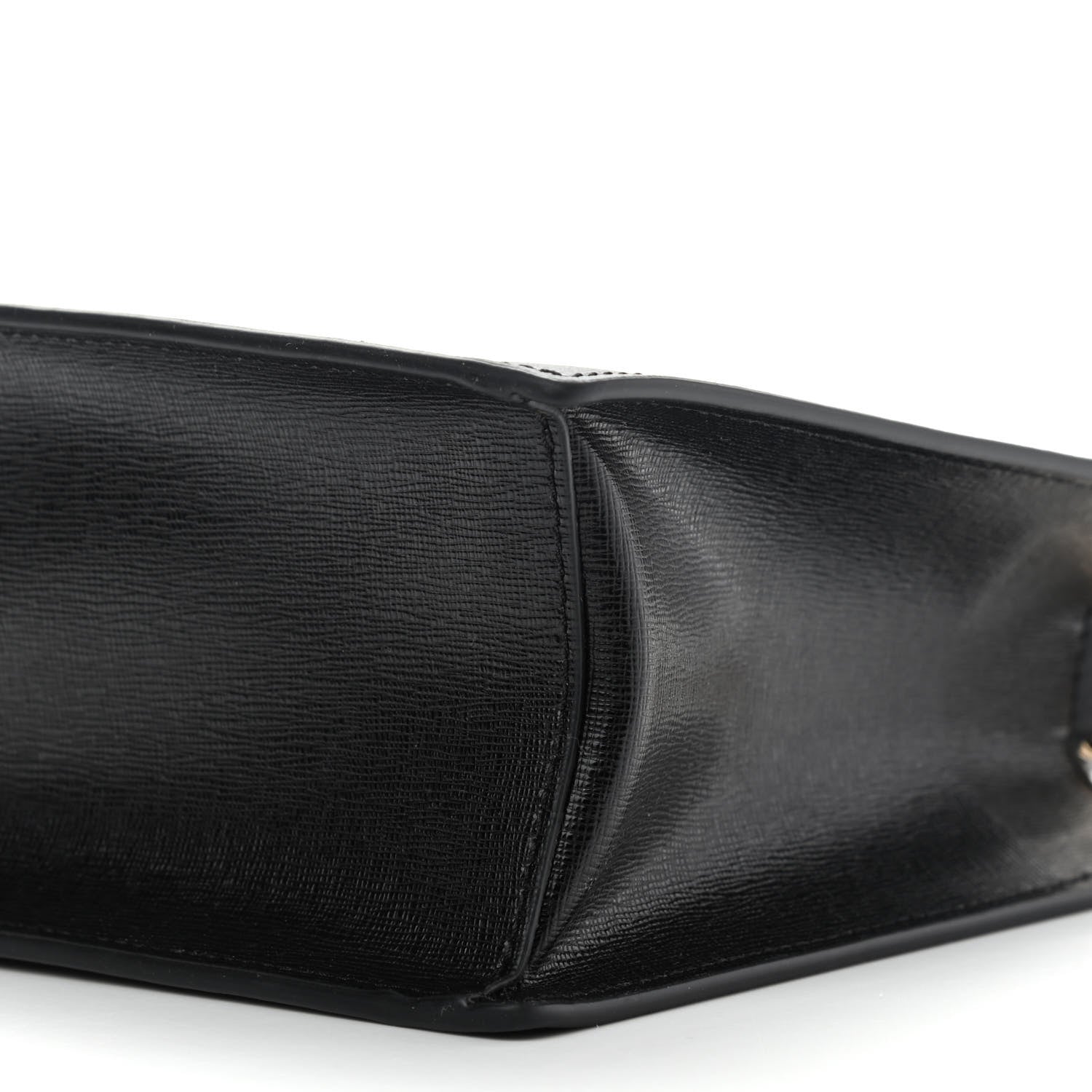 Versace Saffiano Virtus Top Handle Shoulder Bag Black 6 of 9