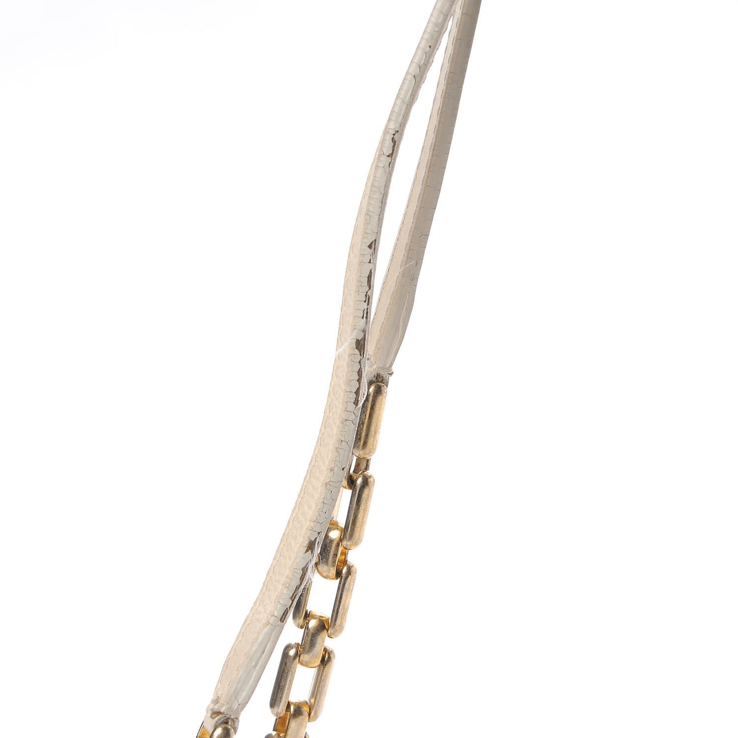 Calfskin Quilted Retro Chain Flap Beige