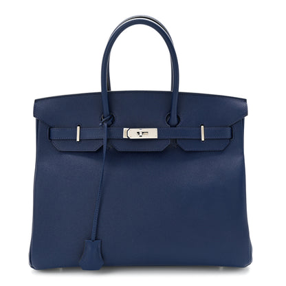 Hermes Epsom Horseshoe Birkin 35 Bleu Saphir 1 of 13