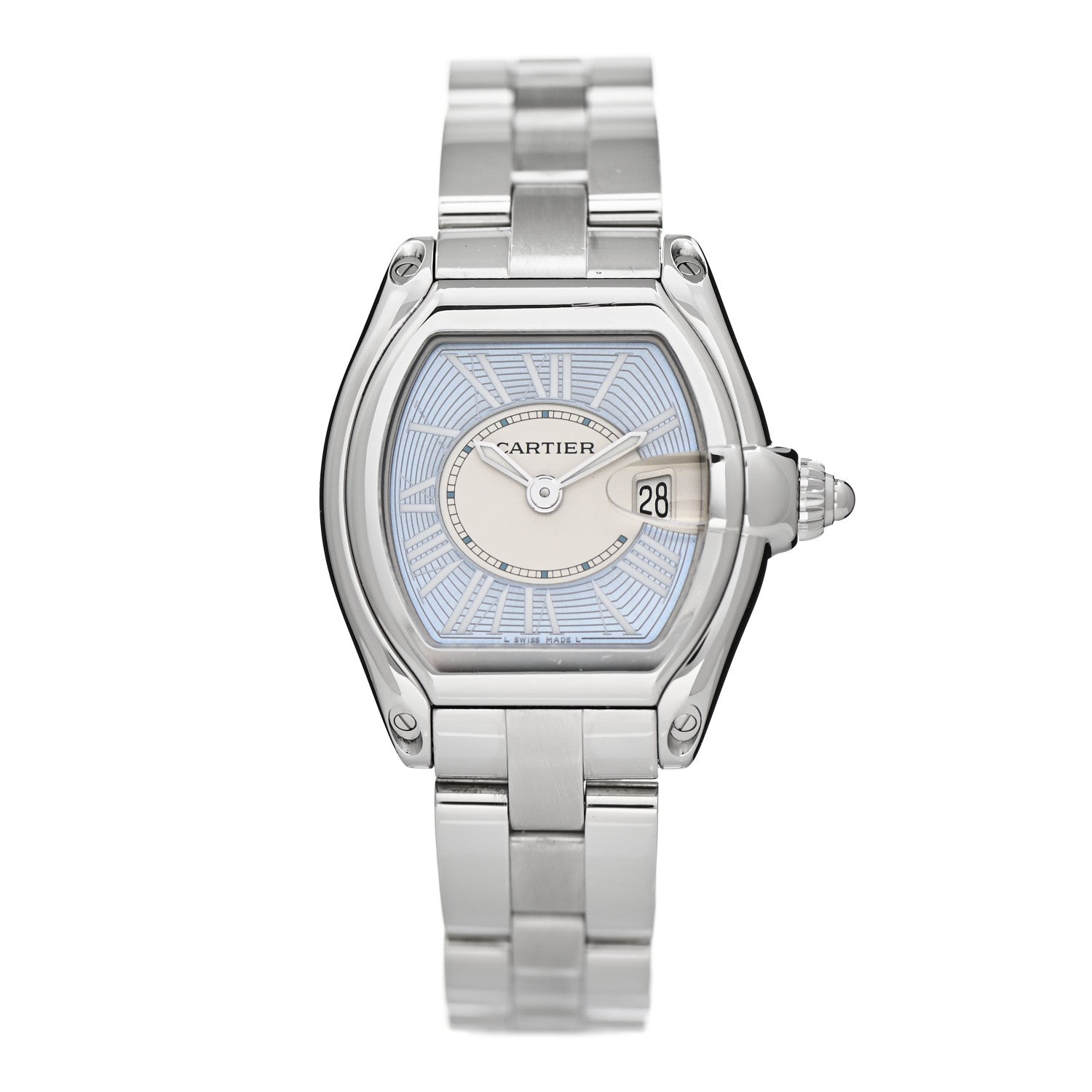 Cartier Stainless Steel 31mm Roadster Quartz Watch Blue 1 of 5