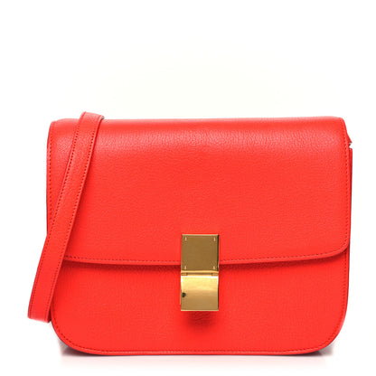 Celine Goatskin Medium Classic Box Flap Bag Alizarin 1 of 11