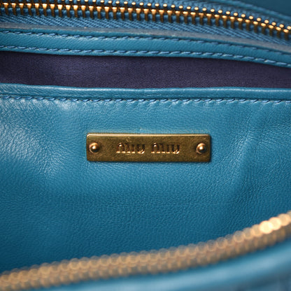 Miu Miu Nappa Matelasse Clutch Laguna 6 of 8