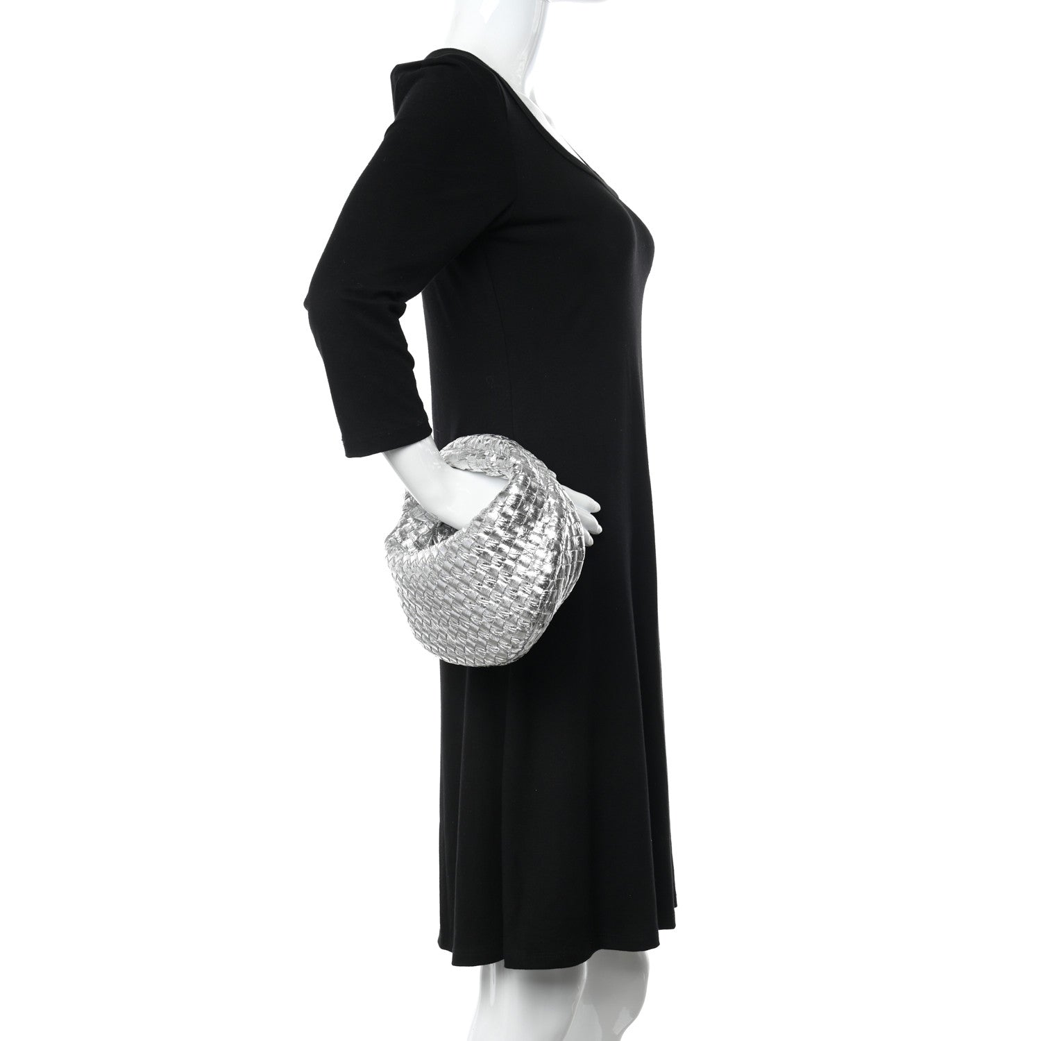 Bottega Veneta Metallic Nappa Intrecciato Mini Jodie Silver 3 of 10